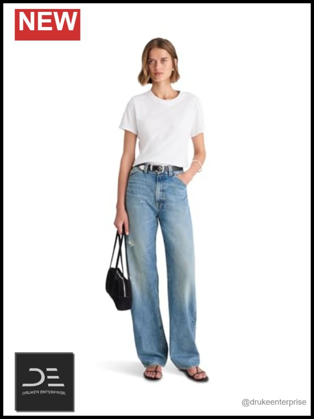 Madewell Balloon High Rise Wide Leg 100% Cotton Jeans NWT